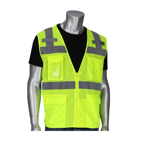 Pip ANSI Type R Class 2 Ten Pocket Surveyors Vest 302-0750-LY/2X